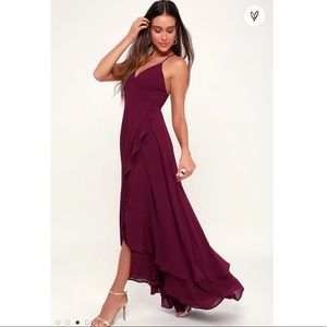 Lulu’s In Love Forever burgundy dress